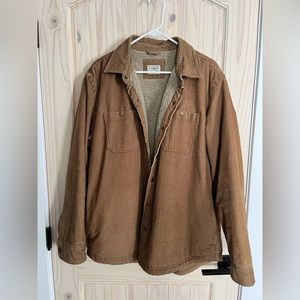 LL bean Corduroy Snap Sherpa lined jacket
